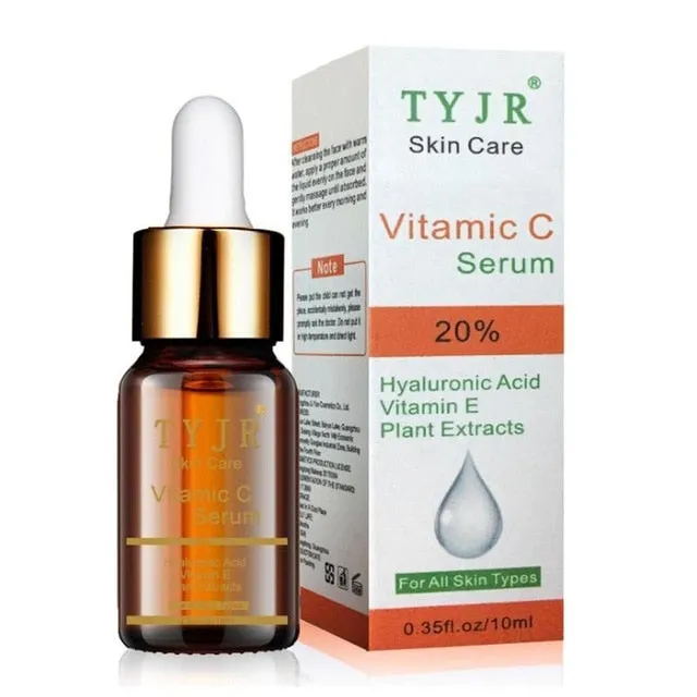 100% Pure Vitamin C Serum Liquid Freckle Removal Acne Scars Hyaluronic Acid Anti-wrinkle Vc Face Serum Fade Dark Spot