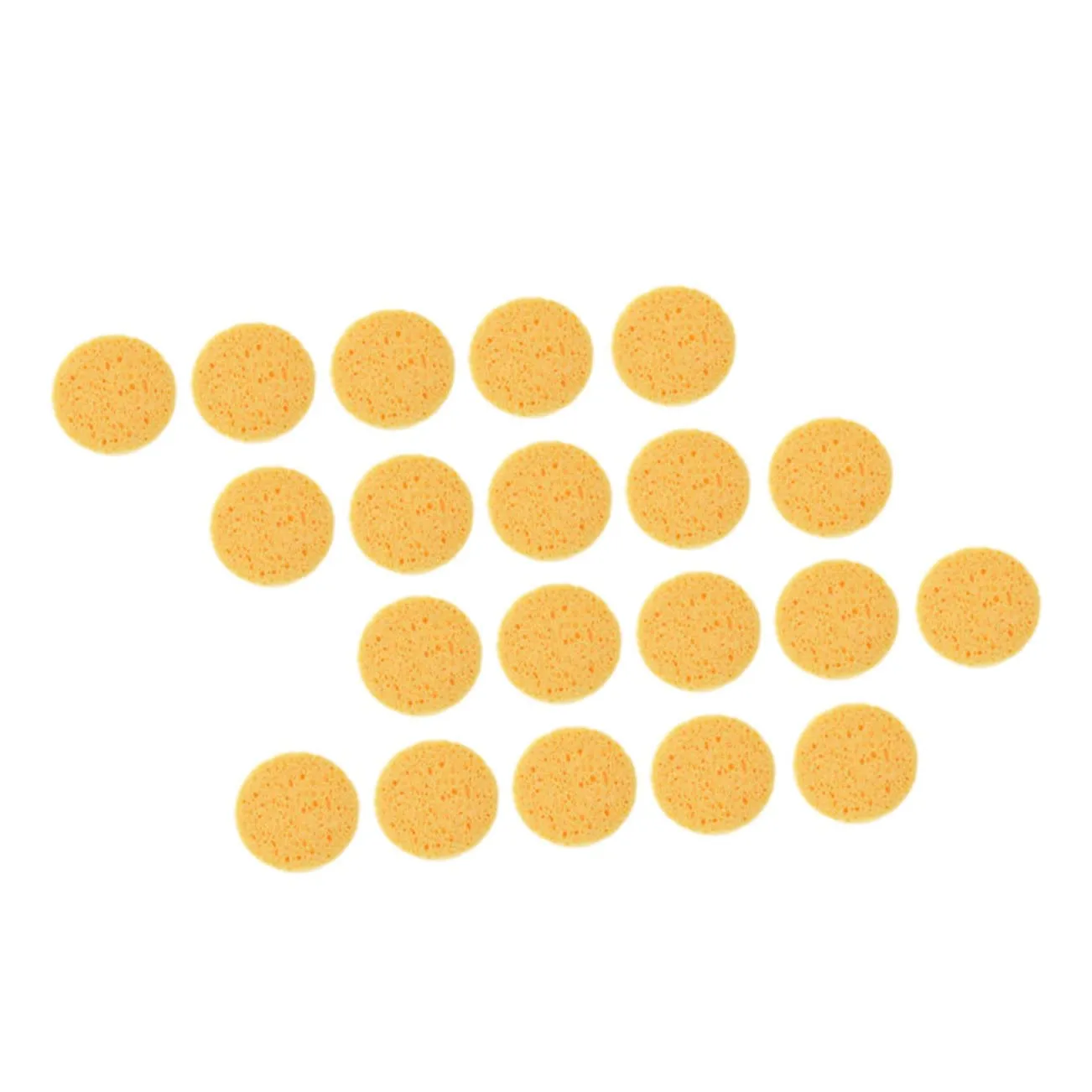100pcs Simple Makeup Removal Pads Gentle Skin-friendly Facial Cleaning Shape Soft Powder Puff for Daily Cosmetic Use