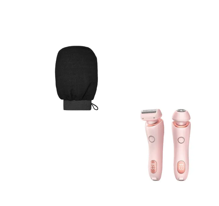 2 In 1 Hair Removal Epilator USB Rechargeable Trimmer | Women Body Razor - Face, Leg, Armpit, Bikini, Hand, Pubic Shaver, Hair Remover
