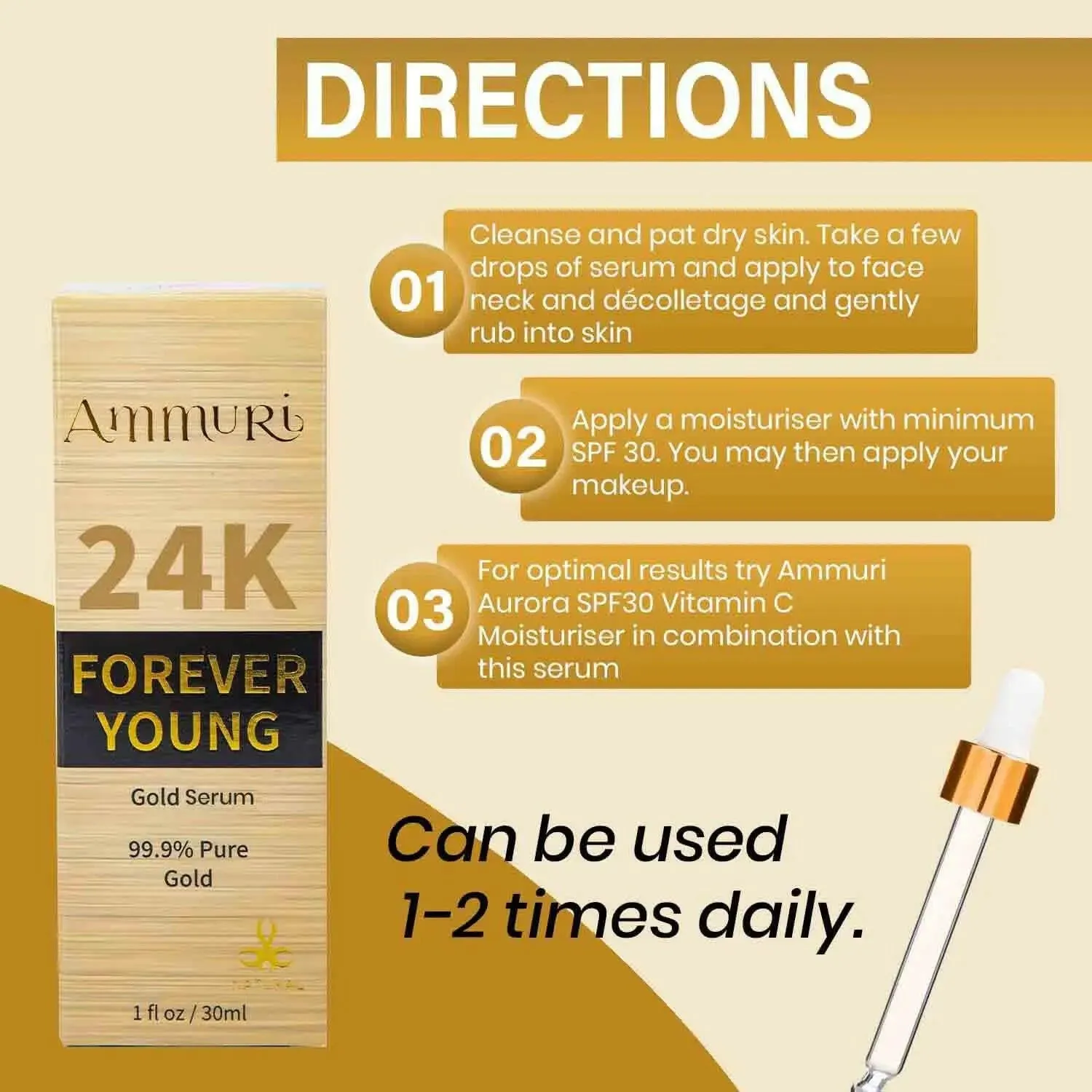 24K Gold Serum Anti-Ageing Anti-Wrinkle Formula Collagen Face Serum - Targets Pigmentation, Uneven Skin Tone Dark Circles
