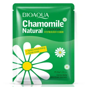 30g * 5pc BIOAQUA Natural Chamomile Hydra Moisturizing Facial Mask Moist Contractive Pore Soothing Skin