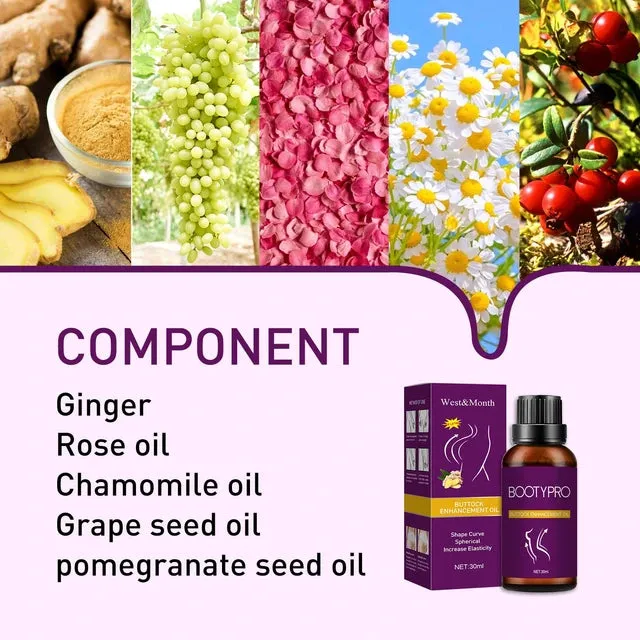 30ml Hip Lift Butt Enlargement Pure Natural Rose Fragrance Oil Buttocks Essential Oil for Buttocks Up Massage Oil Body Care