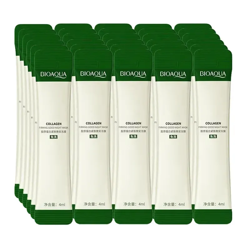 30pcs Collagen Sleeping Facial Masks - Moisturizing, Anti-wrinkle, Nourishing Sleeping Face Mask. No-wash Masks for Face
