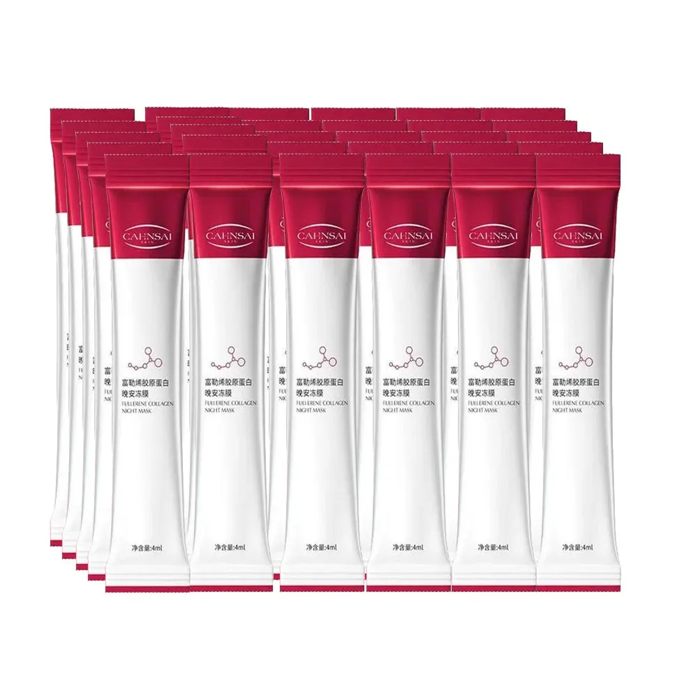 30pcs Collagen Sleeping Facial Masks - Moisturizing, Anti-wrinkle, Nourishing Sleeping Face Mask. No-wash Masks for Face
