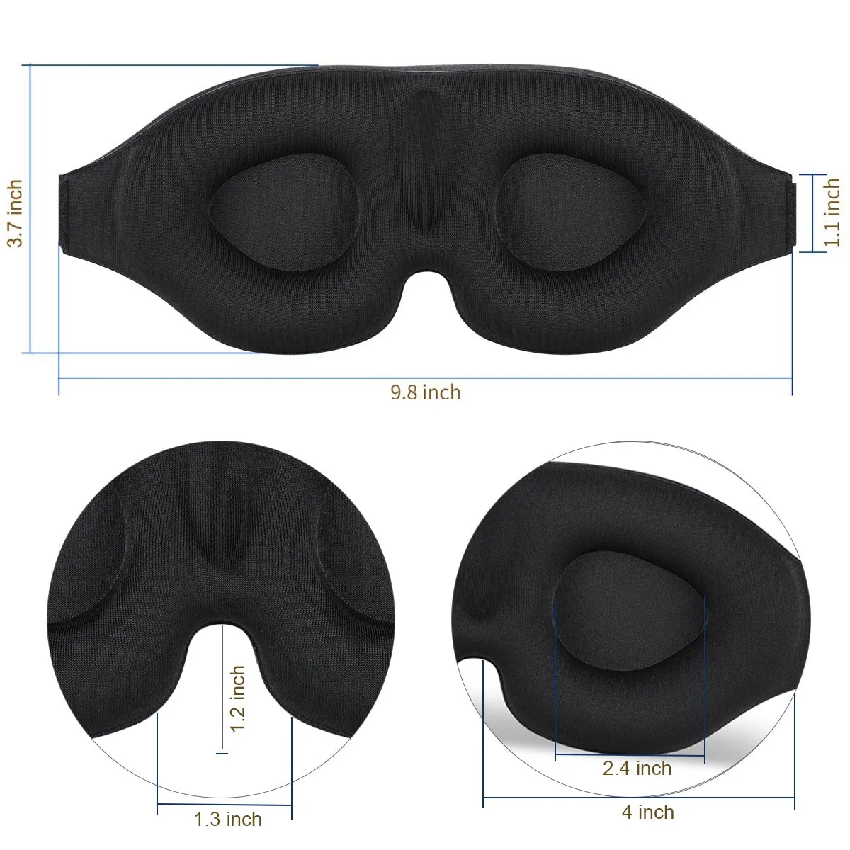 3D Sleeping Eye Mask, Soft Breathable Eye Cover for Women Men, Relaxing Zero Pressure Night Blindfold(10 Pack)