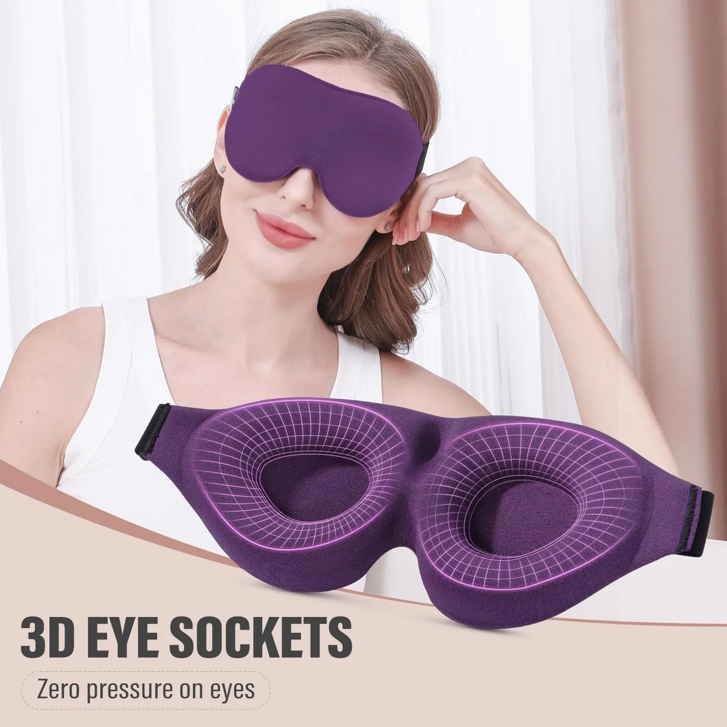 3D Sleeping Eye Mask, Soft Breathable Eye Cover for Women Men, Relaxing Zero Pressure Night Blindfold(10 Pack)