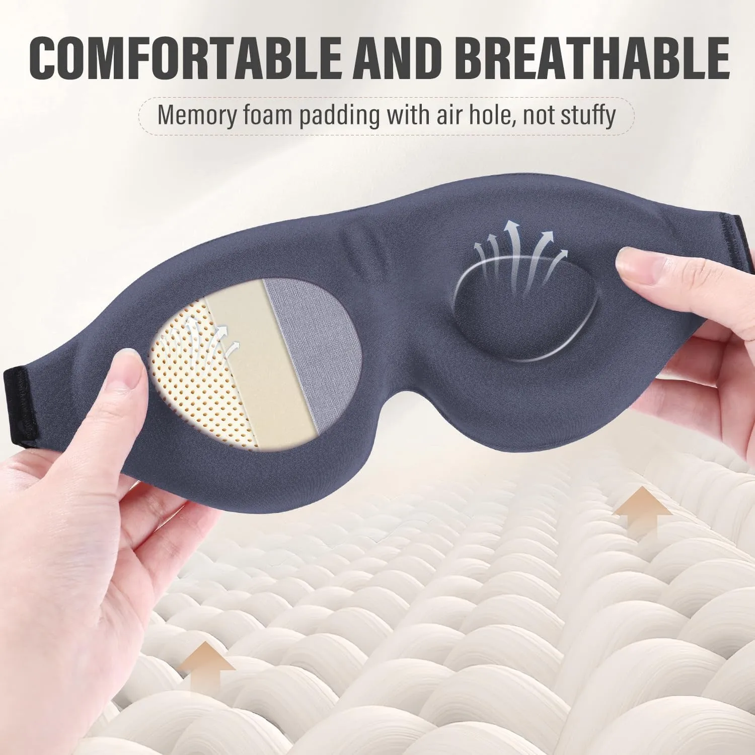 3D Sleeping Eye Mask, Soft Breathable Eye Cover for Women Men, Relaxing Zero Pressure Night Blindfold(10 Pack)
