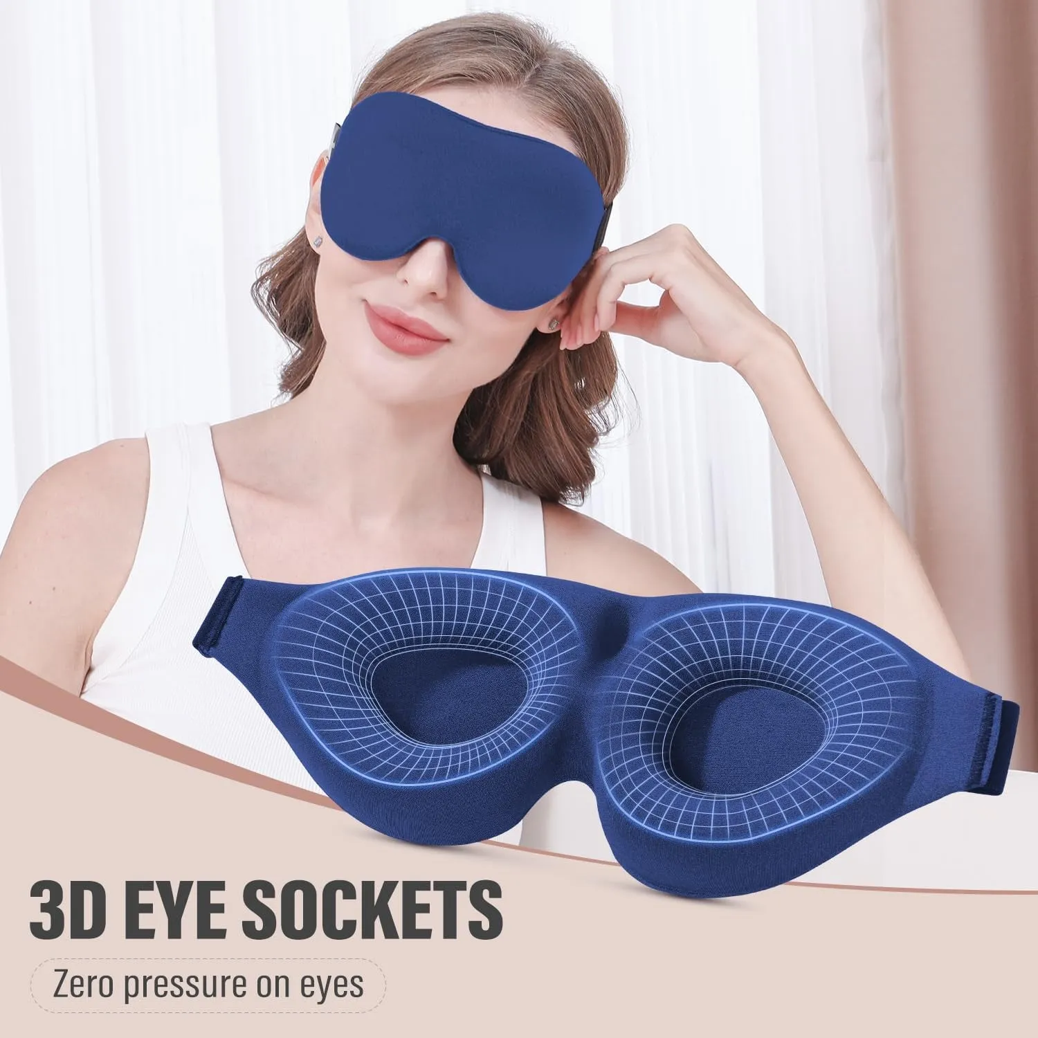 3D Sleeping Eye Mask, Soft Breathable Eye Cover for Women Men, Relaxing Zero Pressure Night Blindfold(10 Pack)