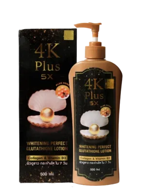 4K Plus 5X Whitening Perfect Glutathione Lotion 500Ml With Collagen & Vit B3 (Thai)