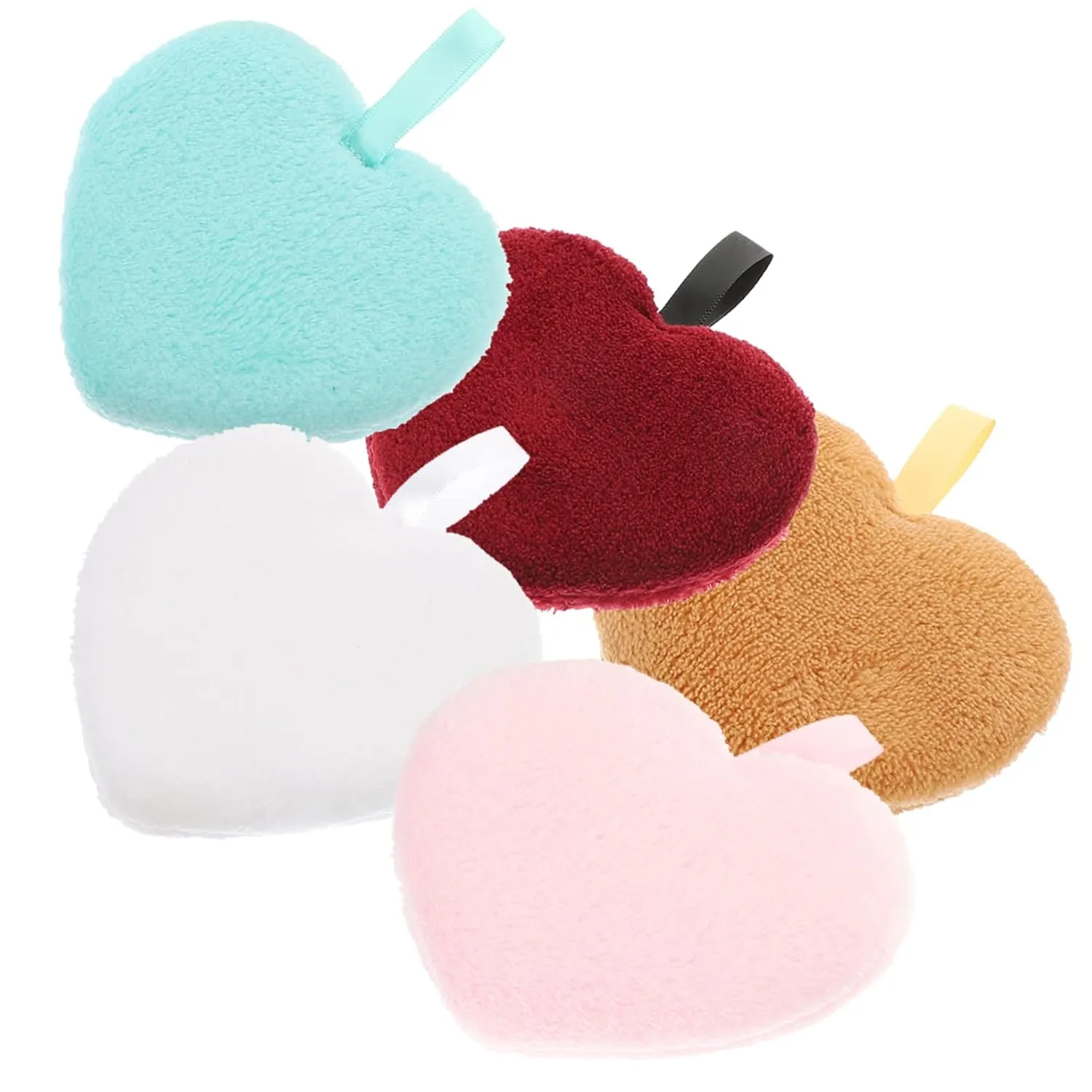 5Pcs Washing Powder Facial Cleaning Puff Mixed Color Makeup Tool Reusable Washable Face Sponge for for Makeup Removal Skin Care