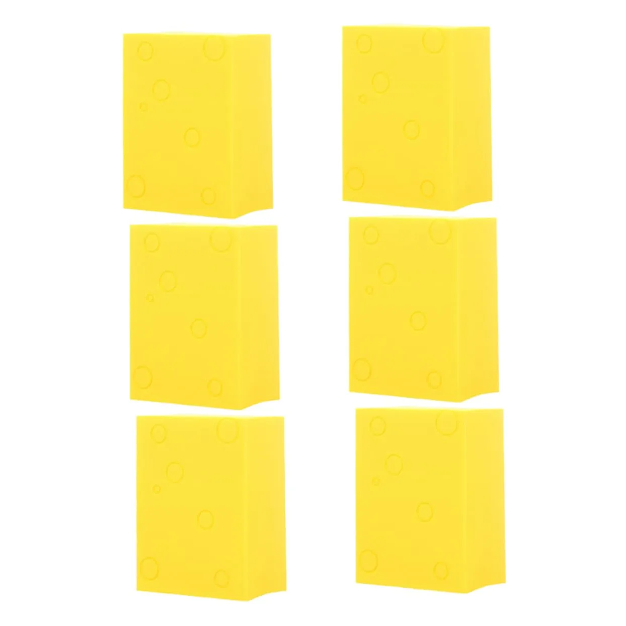 6pcs Cheese Shape Makeup Sponge Wet Dry Powder Puff Ideal for Blending Facial Beauty Products