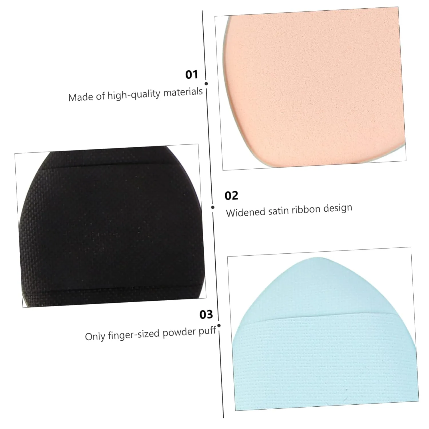 6pcs Mini Makeup Powder Puff Strap Versatile Cosmetic Cushion for Liquid Loose Powder Application Design for Natural Finish Washable Reusable