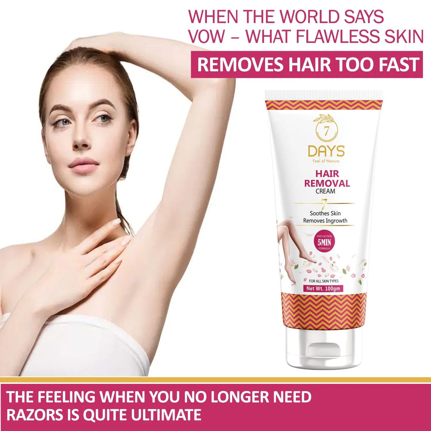 7Days Hair Removal Cream for Private Parts - 100 gms