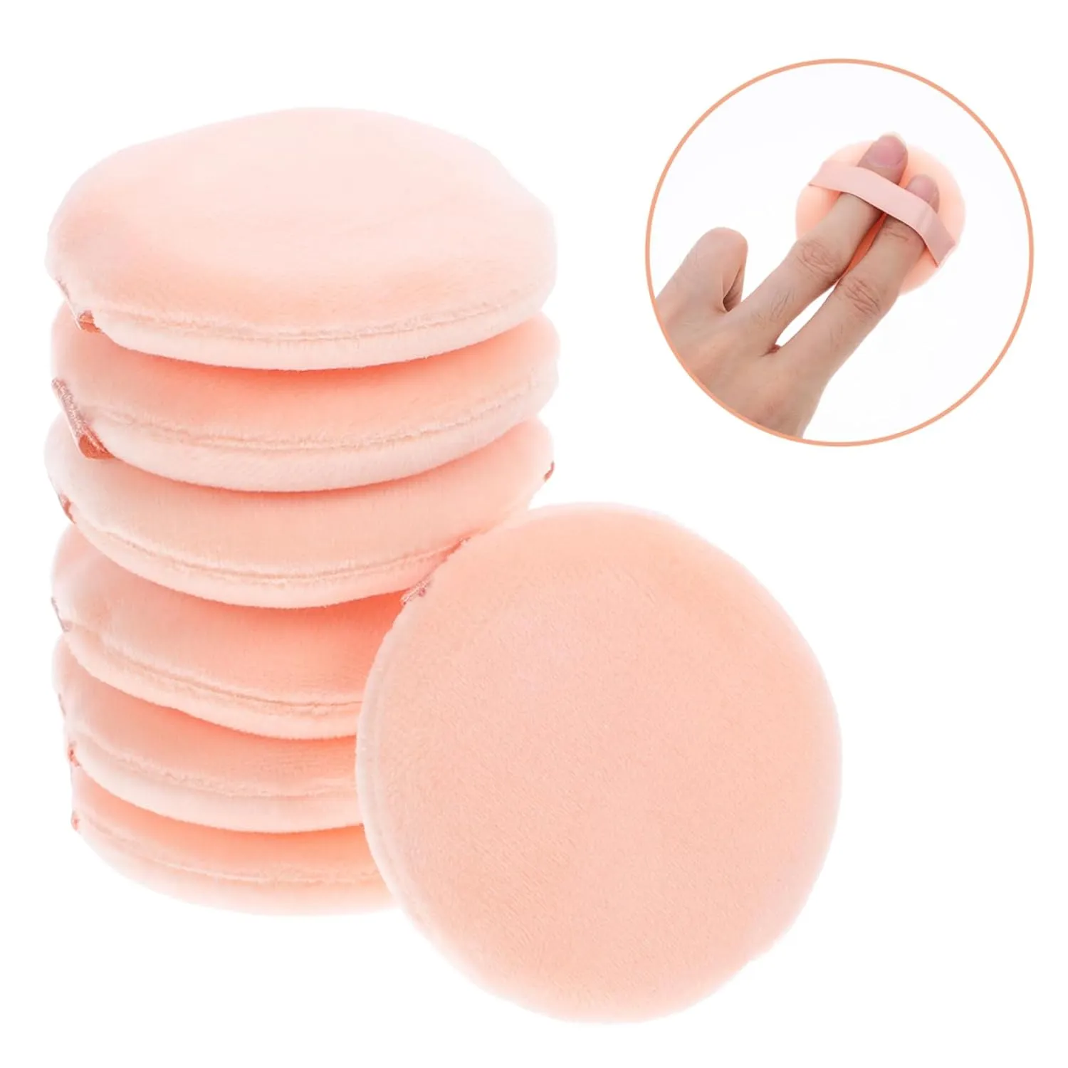 7pcs Double-sided Cosmetic Powder Sponges for Wet Dry Use Skin-friendly Foundation Applicators for Loose Powder Blusher and Highlighter Washable and Comfortable