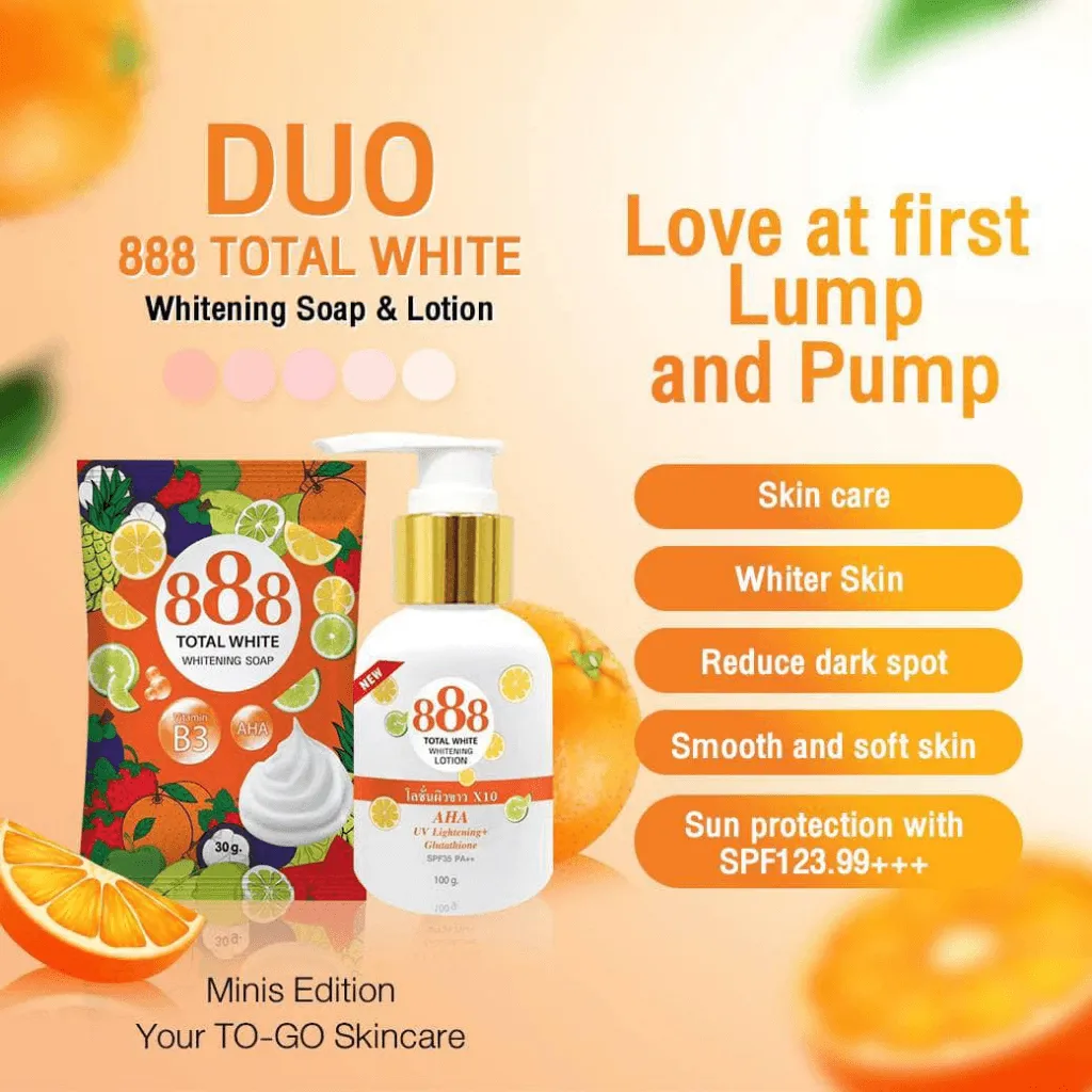 888 Total White Duo Whitening Soap & Lotion Minis Edition