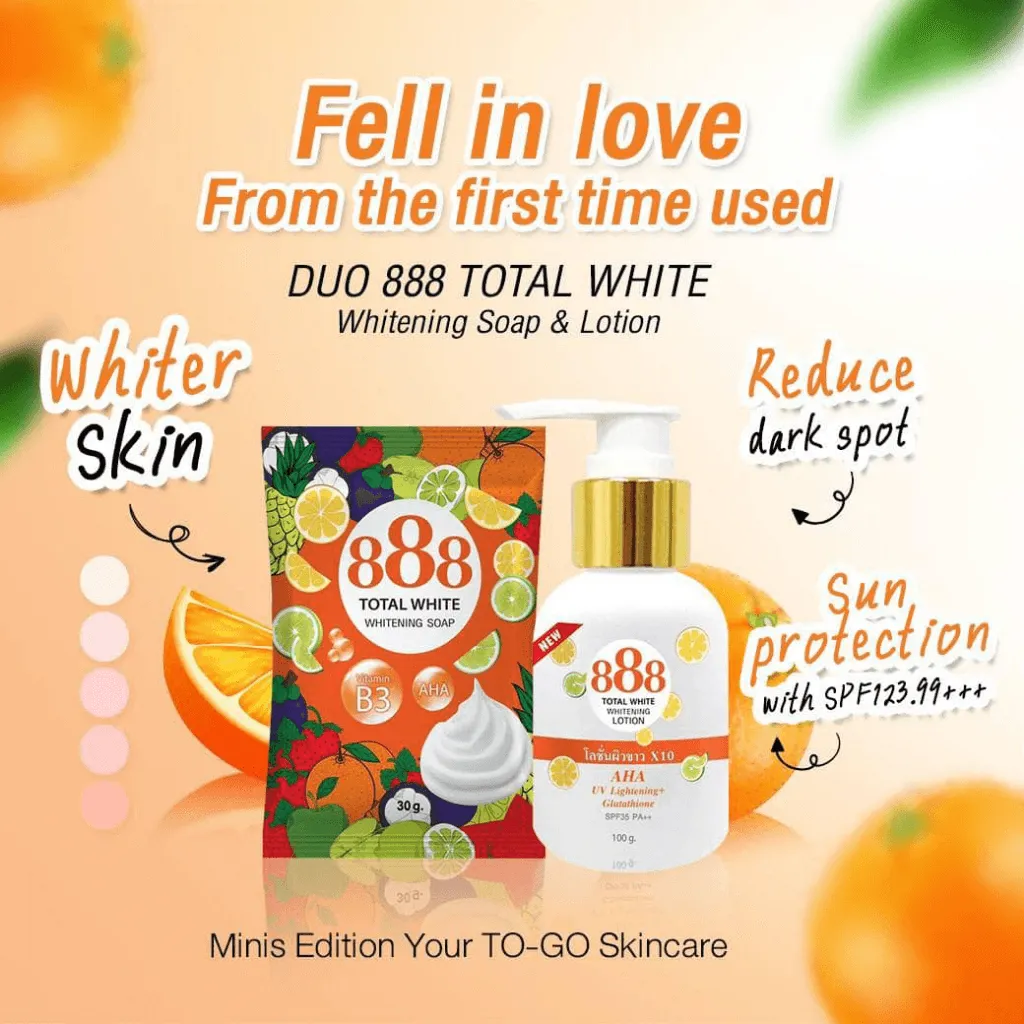 888 Total White Duo Whitening Soap & Lotion Minis Edition