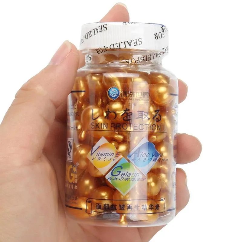 90 Pcs/bottle Anti Wrinkle Regenerating Vitamin E Face Cream Extract Whitening Anti Aging Moisturizing Face Care