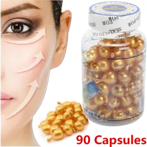 90 Pcs/bottle Anti Wrinkle Regenerating Vitamin E Face Cream Extract Whitening Anti Aging Moisturizing Face Care