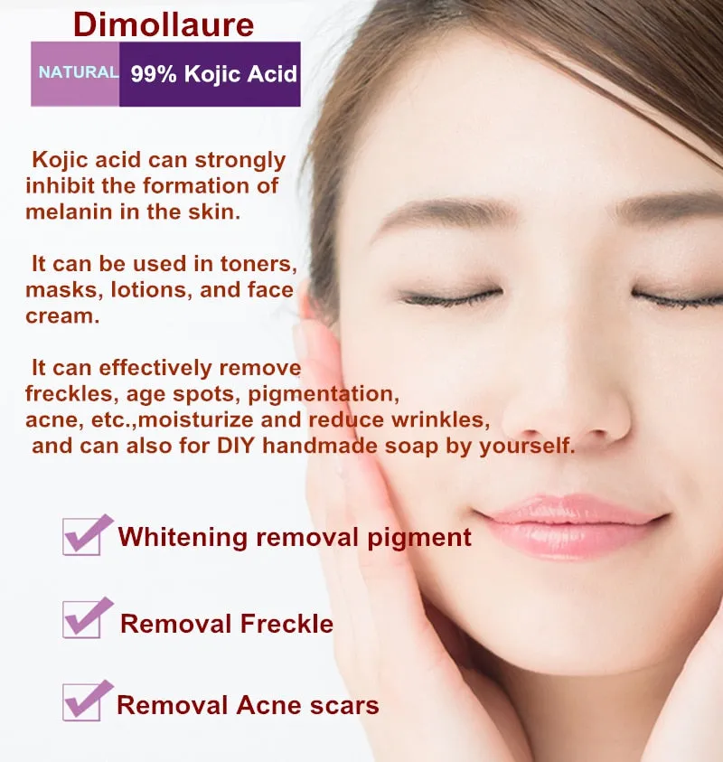 99% Kojic Acid face whitening cream remove Freckle melasma Acne Spots