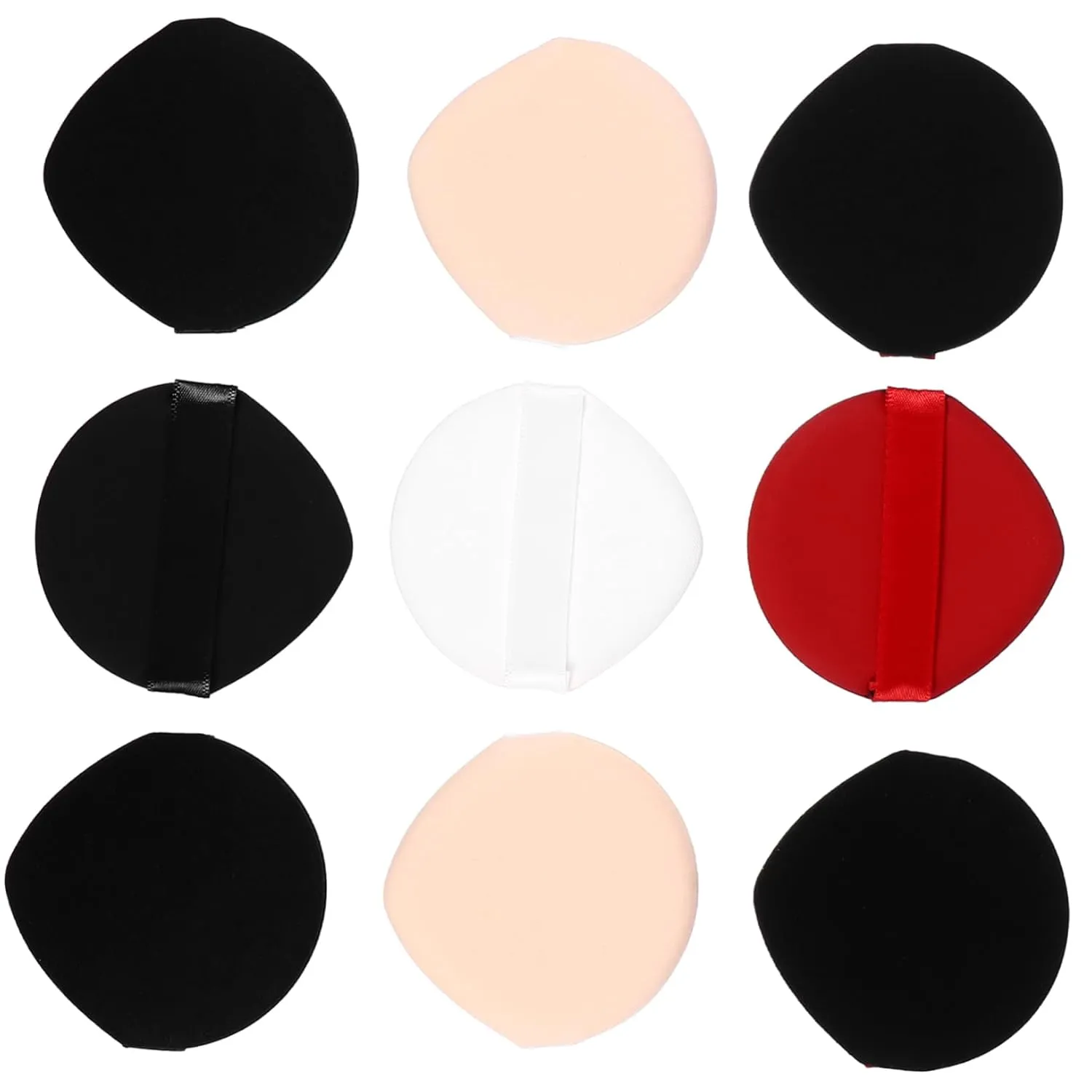 9pcs Makeup Powder Puff Soft Foundation Applicators for Women for Loose and Mineral Powders and Washable Beauty Tools for Application