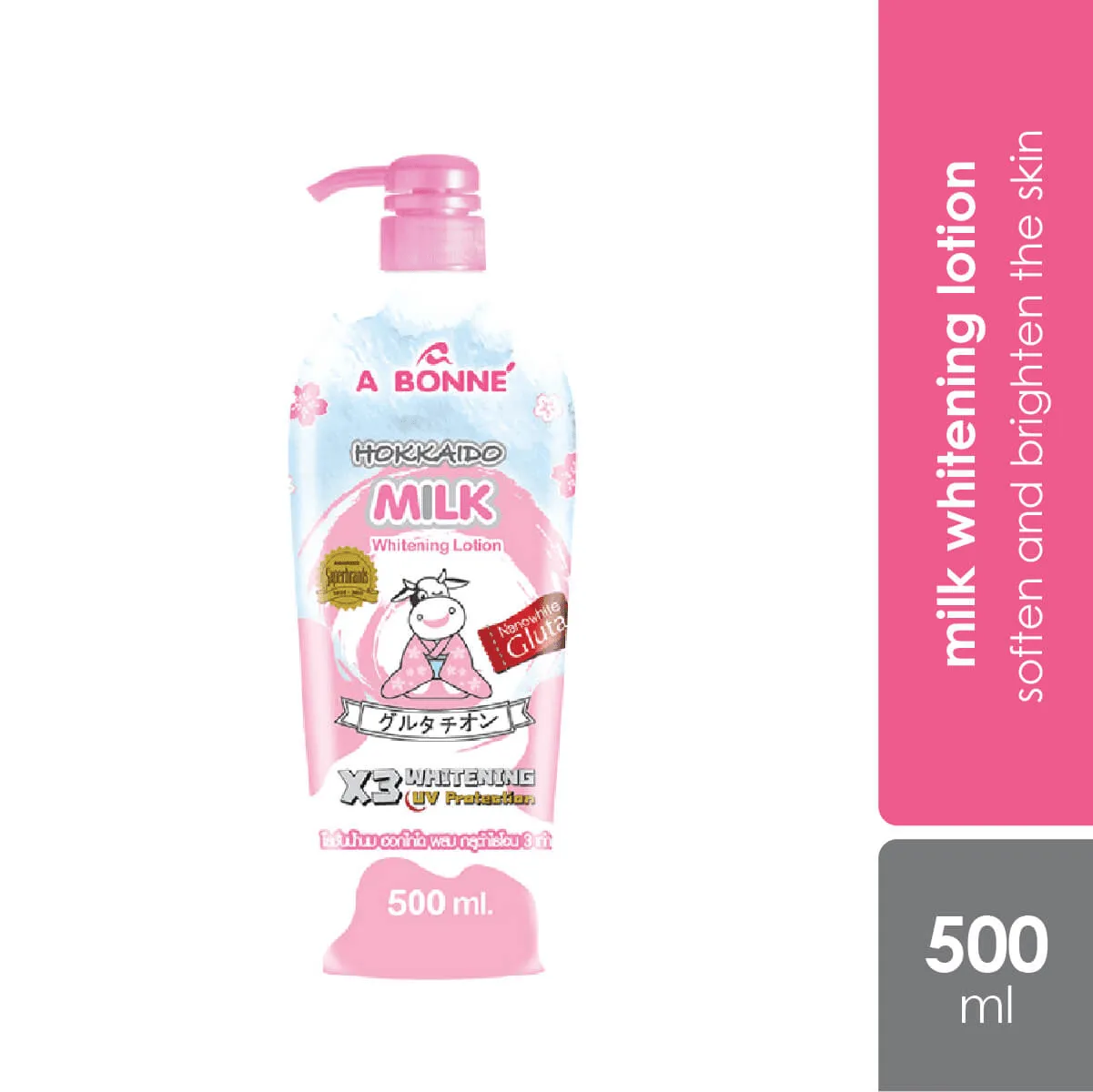 A Bonne Hokkaido Milk Whitening Lotion - 500ml
