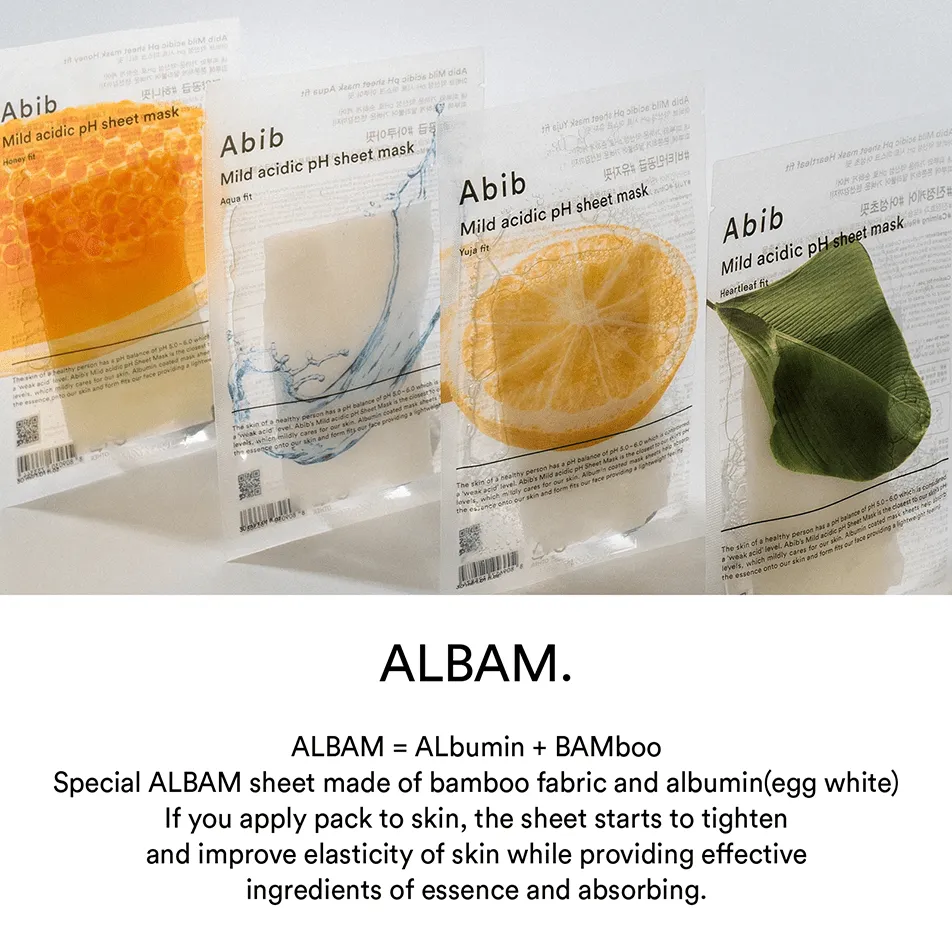 Abib Mild Acidic pH Sheet Mask Honey Fit 1ea