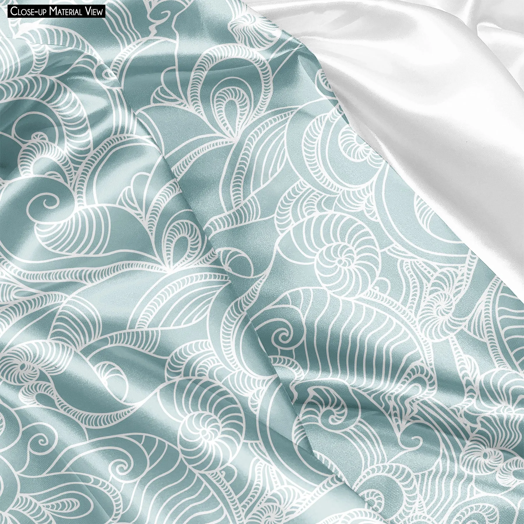 Abstract Wave Sleeping Eye Pad Blackout Eye Cover | Soft Anti-Allergic Eco-Friendly Natural Mulberry Silk Fabric