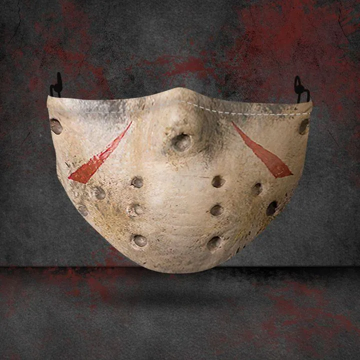 Adult Cosplay Halloween Masks Terror Jason Clown Funny Face Towel Decoration   Breathable Reusable Cotton Women Men Mouth Mask