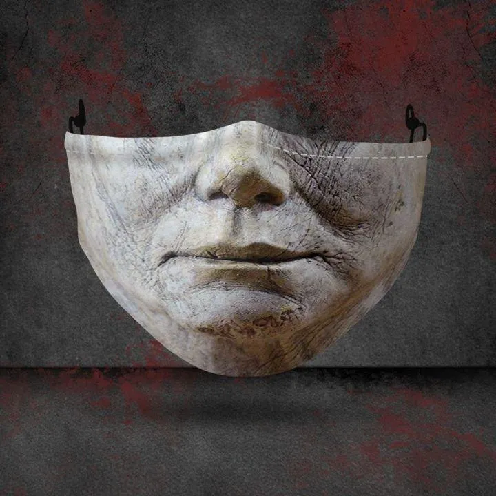 Adult Cosplay Halloween Masks Terror Jason Clown Funny Face Towel Decoration   Breathable Reusable Cotton Women Men Mouth Mask