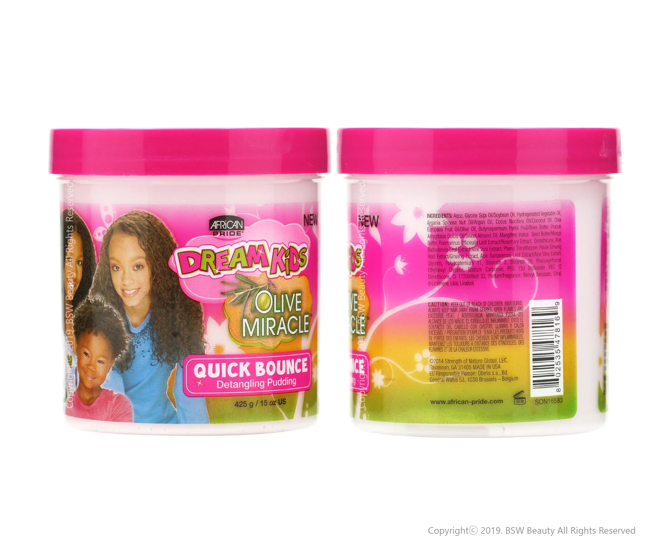 AFRICAN PRIDE DREAM KIDS OLIVE MIRACLE QUICK BOUNCE DETANGLING PUDDING 15oz