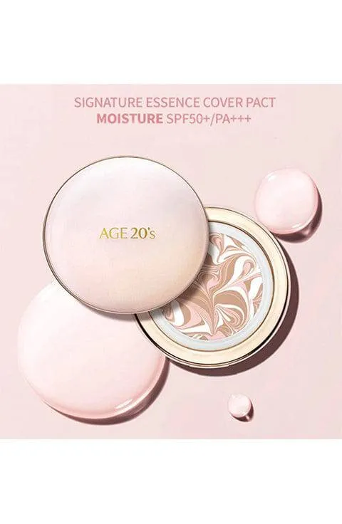 [AGE 20's] Signature Essence Cover Pact Moisture #21 Or #23 (14g/0.47 fl.oz X 2Ea)