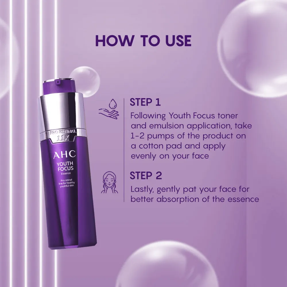 AHC Youth Focus Essence Anti-Aging Facial Essence Serum - Korean skincare