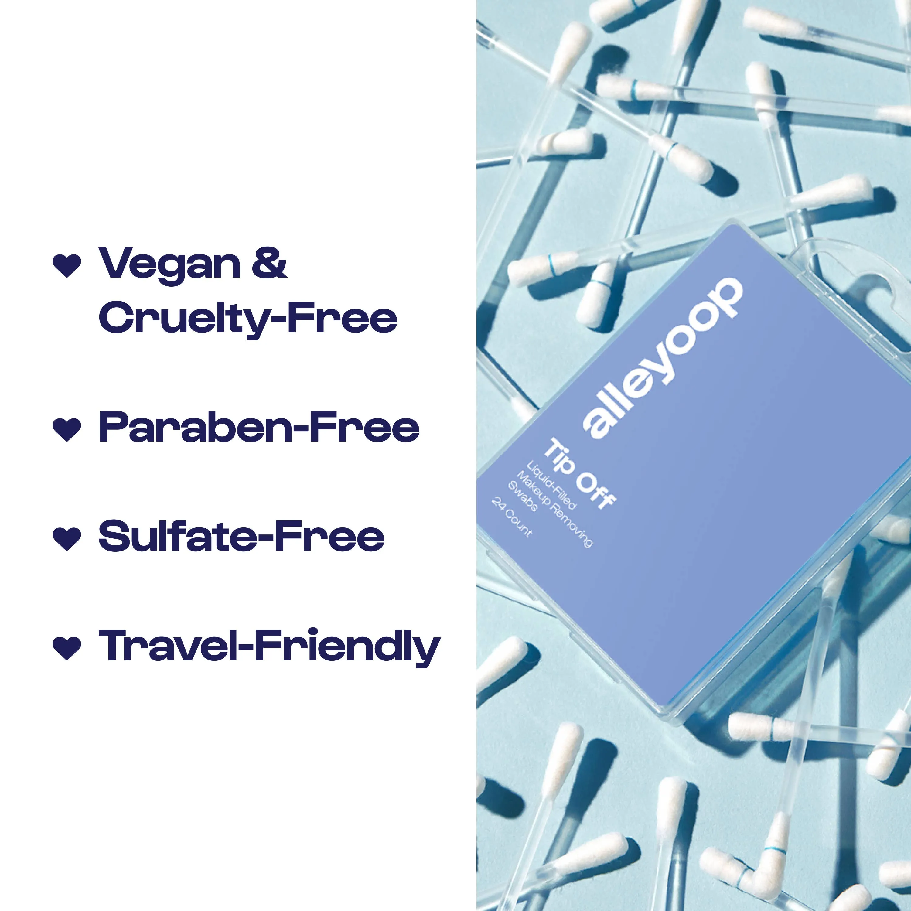 Alleyoop - Tip Off - Liquid-Filled Makeup Removing Swabs