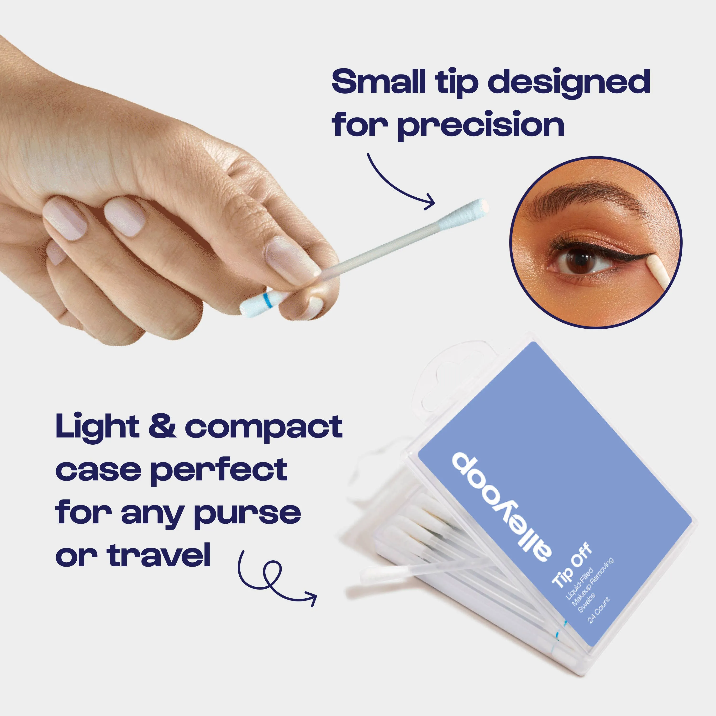 Alleyoop - Tip Off - Liquid-Filled Makeup Removing Swabs