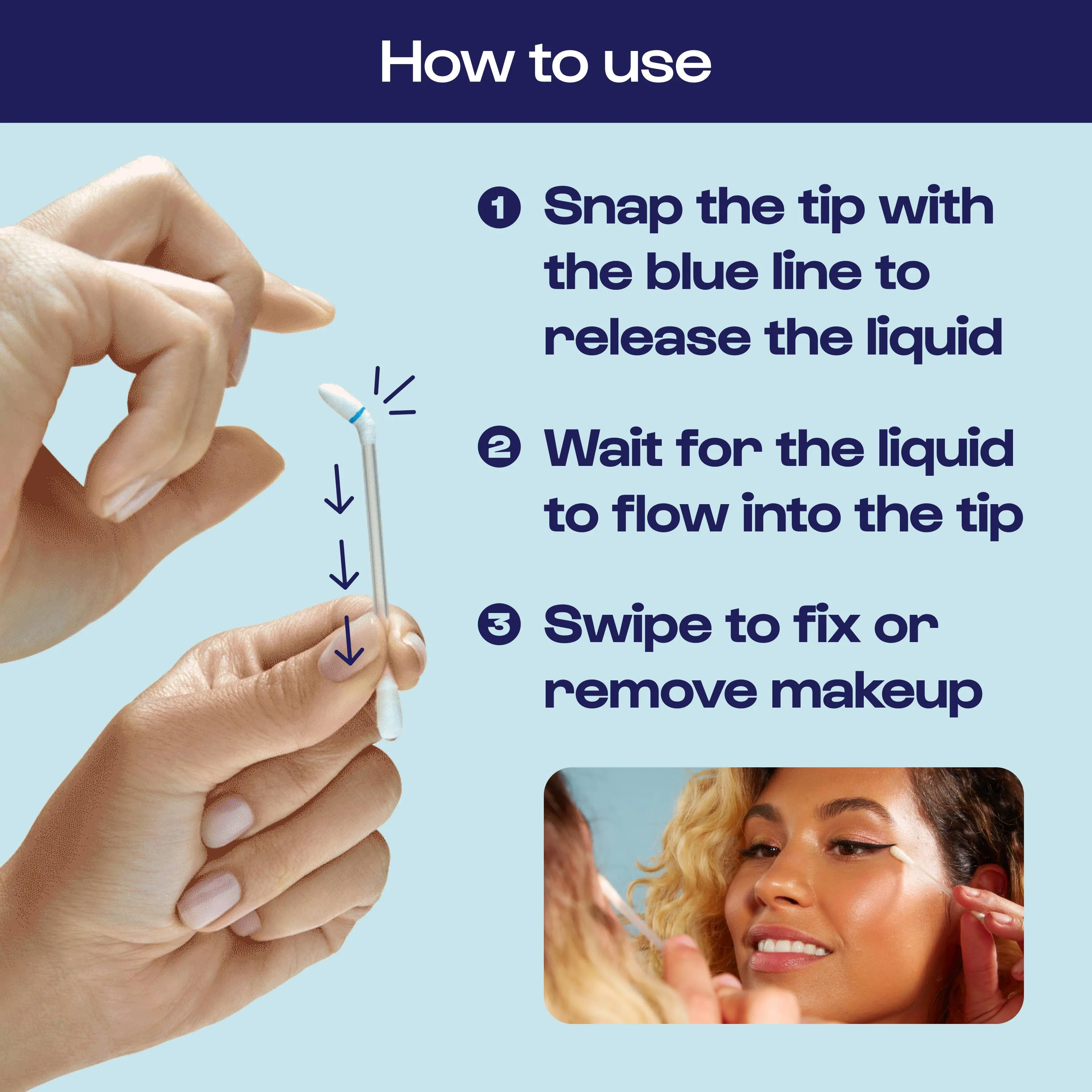 Alleyoop - Tip Off - Liquid-Filled Makeup Removing Swabs