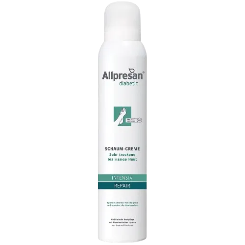 Allpresan Diabetic Foot Care - Intensive   Repair Foam Cream with Urea - Specially Formulated for Diabetes Mellitus, Nourishes Very Dry to Cracked Skin - 200 ml