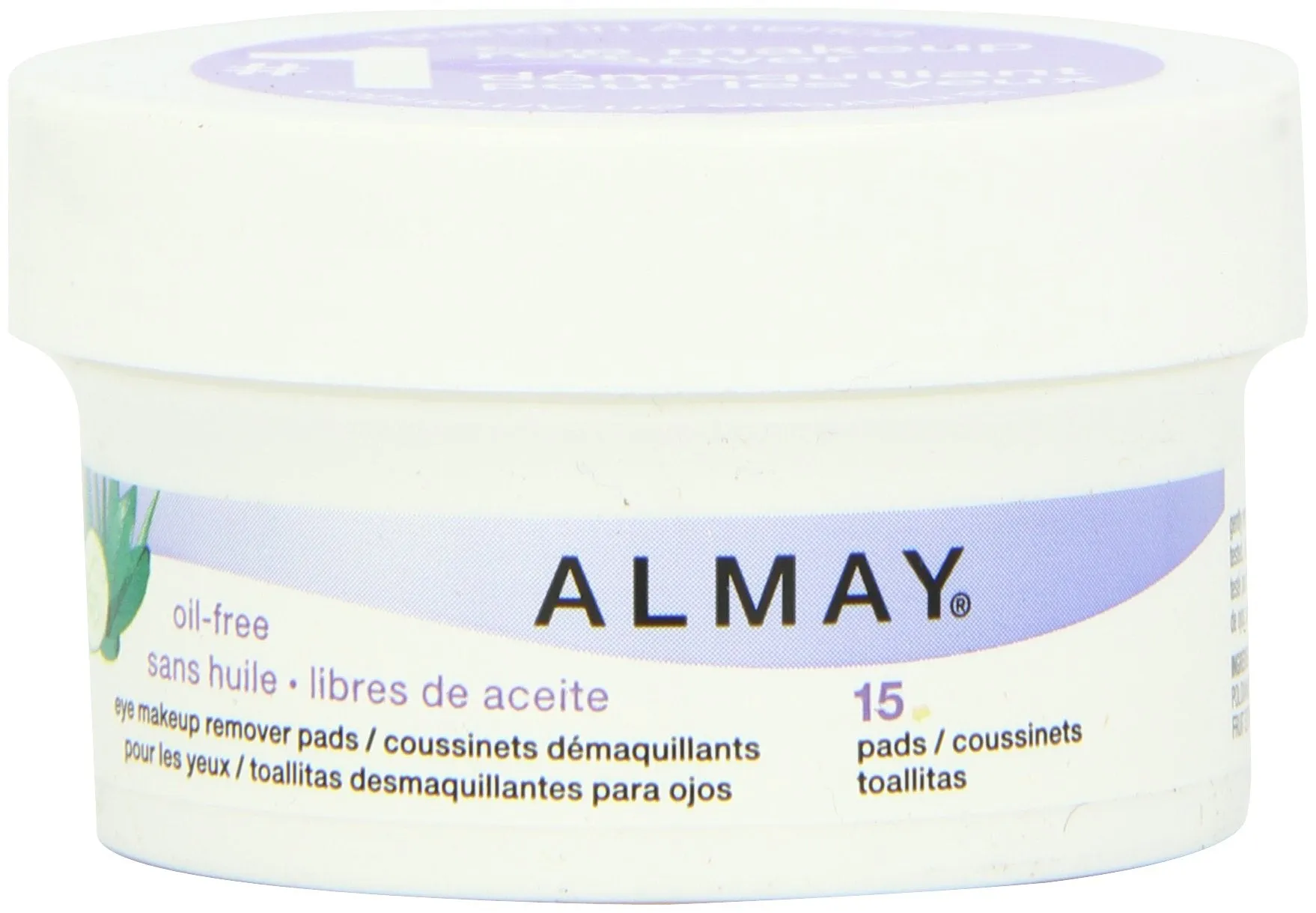 Almay Oil Free Eye Makeup Remover Pads, 15 Count in 1 box 15 Count (Pack of 1)