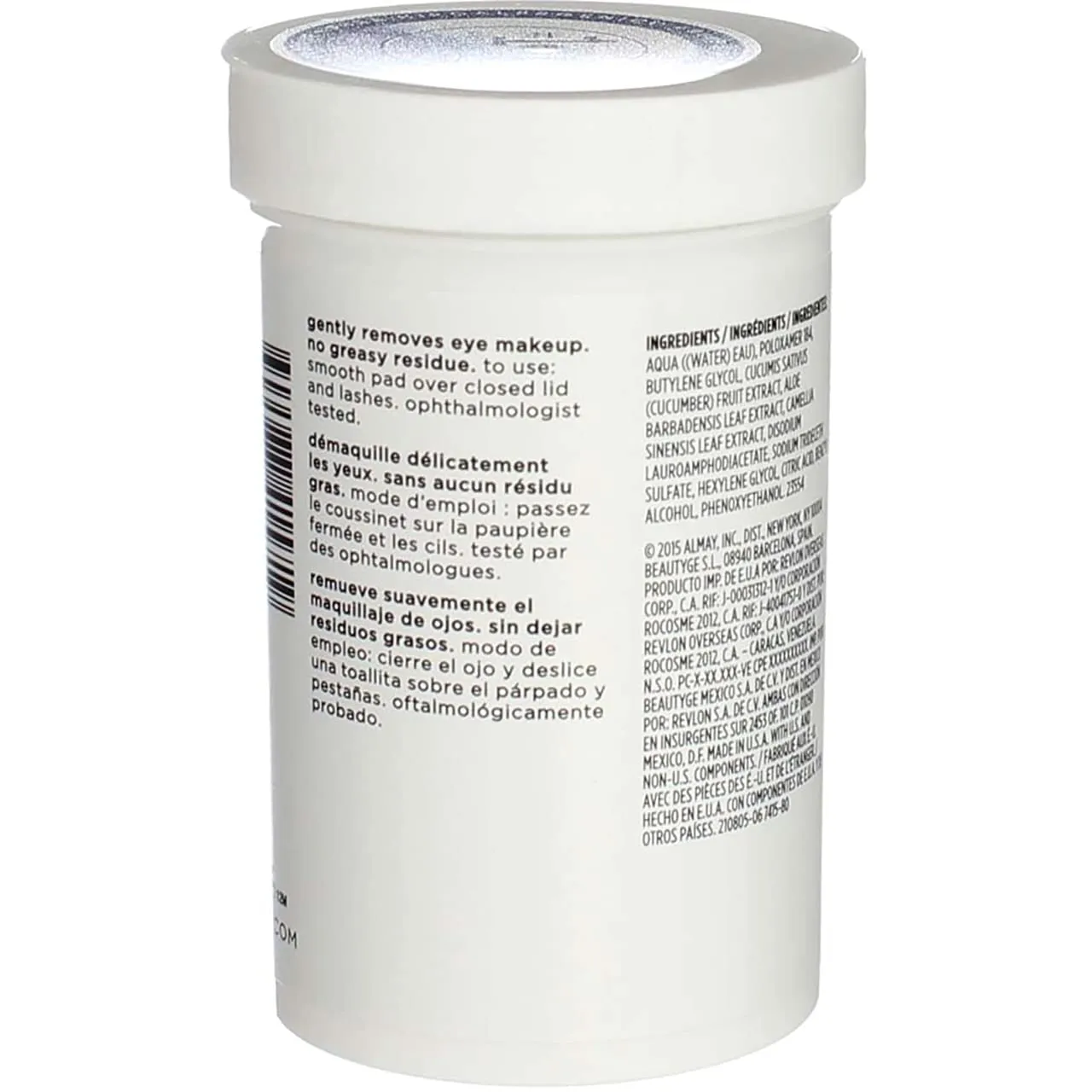 Almay Oil Free Gentle Eye Makeup Remover Pads, 120 Count (Pack of 3)