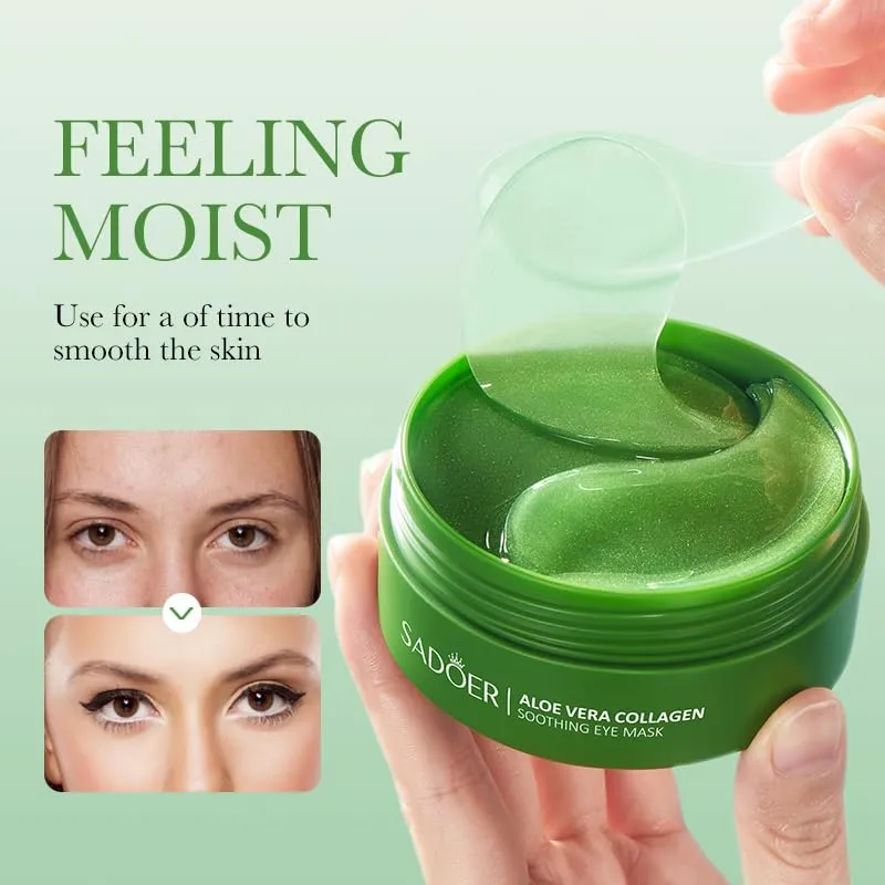 Aloe Vera Eye Mask (120 pcs) - Reduces puffiness and dark circles, firms and improves under-eye skin Under-eye patch for a rejuvenated look and minimises the appearance of fine lines and wrinkles