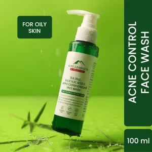 Alps Goodness Acne Control Face wash For Oily Skin with Tea Tree, Salicylic Acid & Apple Cider Vinegar (100 ml) | Suitable for Acne Prone Oily Skin | Salicylic Acid Face wash | Facewash with Salicylic Acid