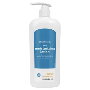 Amazon Basics Daily Moisturizing Lotion with Ceramides & Hyaluronic Acid, 12 Fluid Ounces, 1-Pack