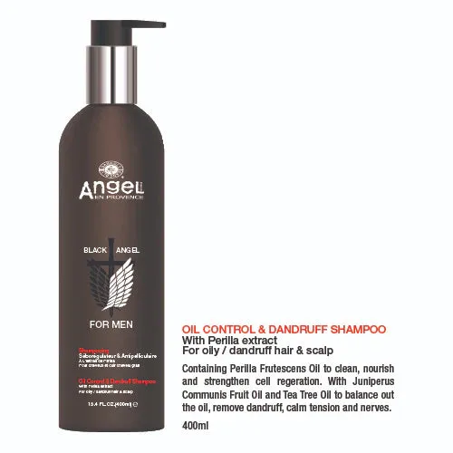 Angel En Provence Black Angel For Men Oil Control And Dandruff Shampoo 400ml
