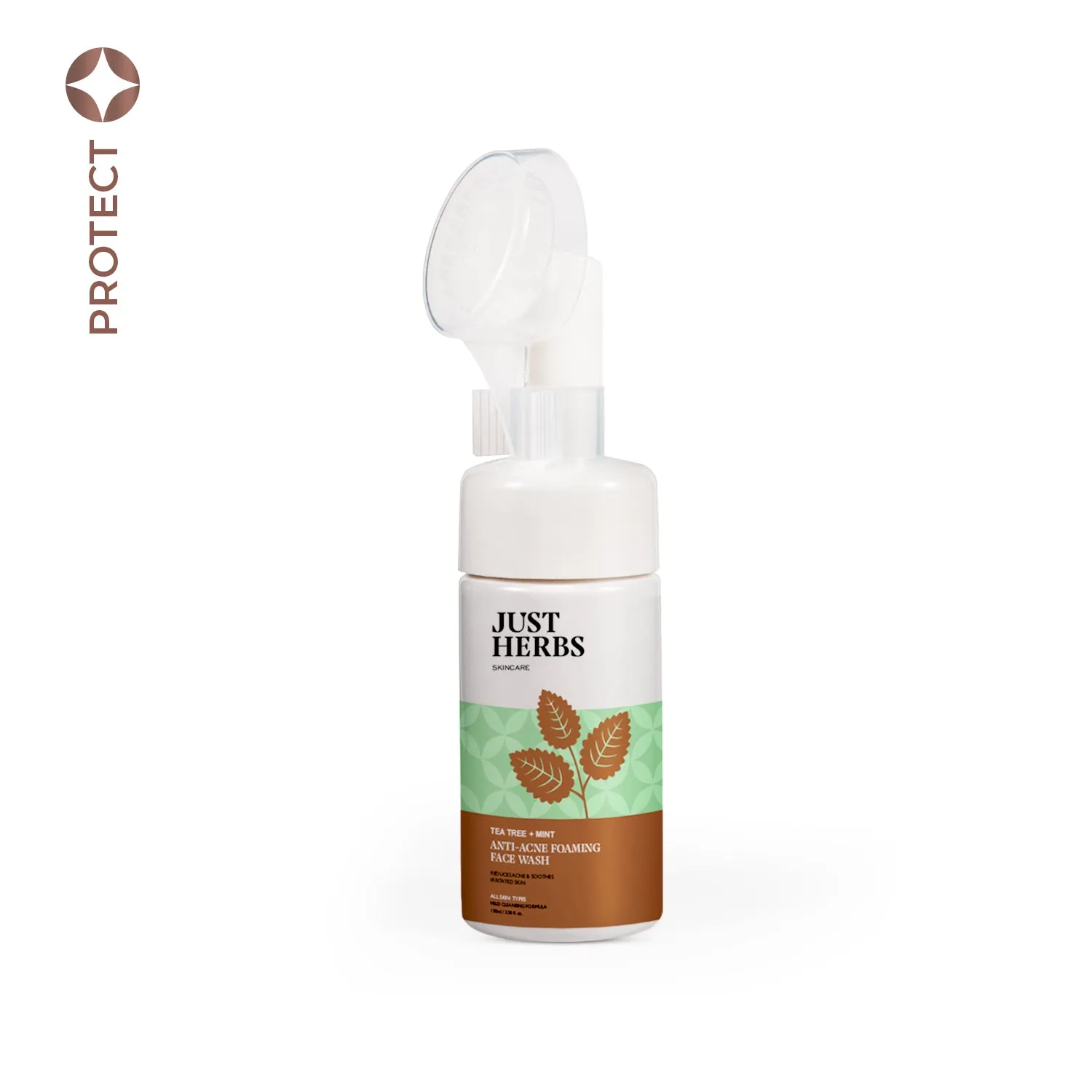 Anti Acne Foaming Face Wash with Tea Tree & Mint - Just Herbs