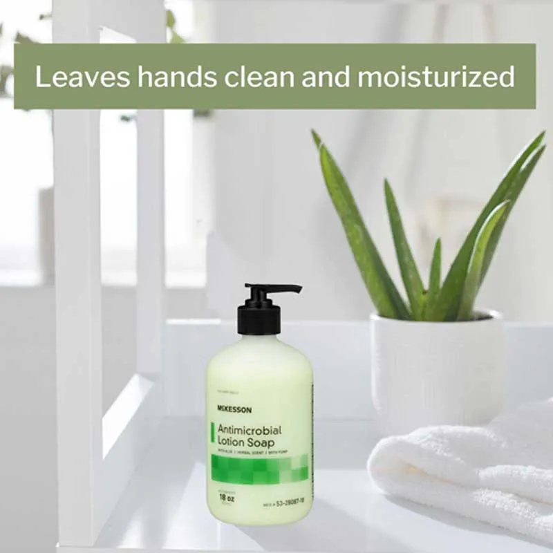 Antimicrobial Moisturizing Soap with PCMX (Chloroxylenol) and Aloe with Herbal Scent 18 oz