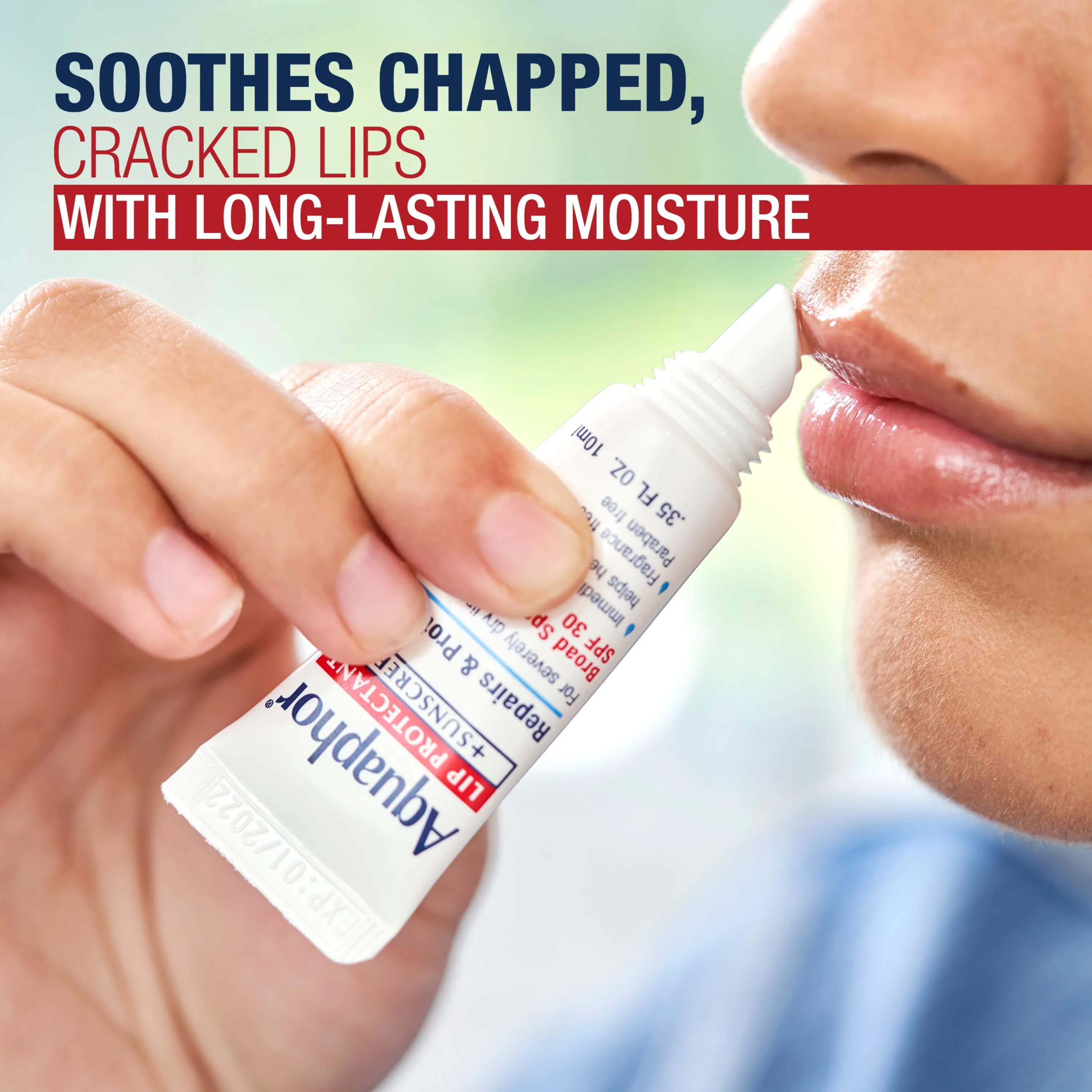 Aquaphor Lip Repair Lip Balm with Sunscreen, Lip Balm SPF 30, 0.35 Oz Tube