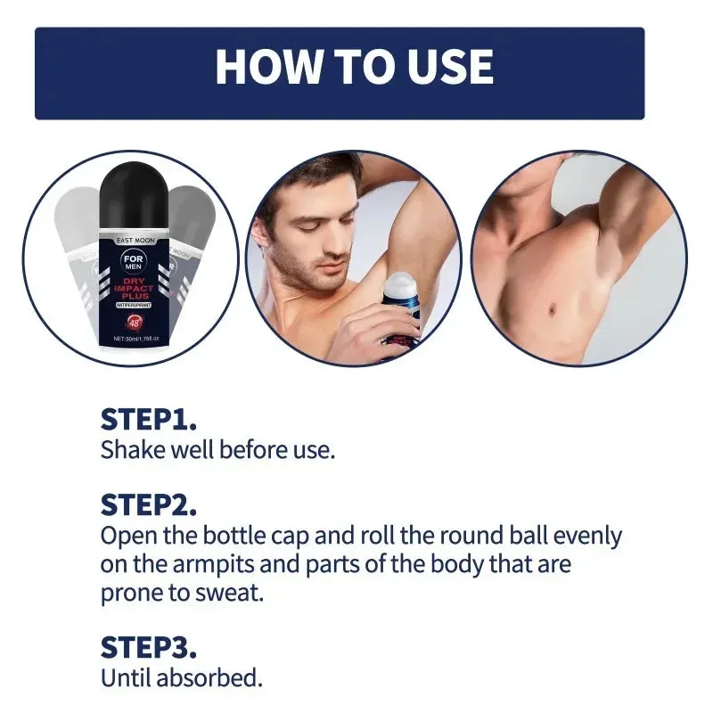 Armpit Antiperspirant Roll on-Fast Dry Body Deodorant Stick-Men Sweating Odor Remover