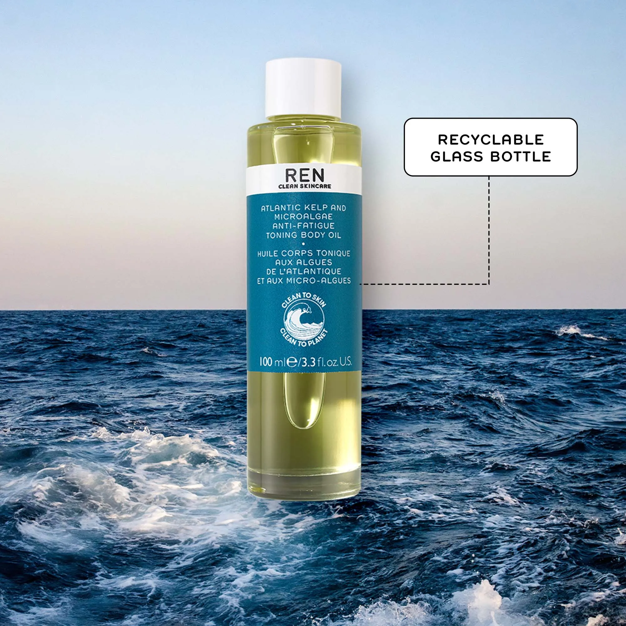 ATLANTIC KELP AND MICROALGAE ANTI-FATIGUE TONING BODY OIL