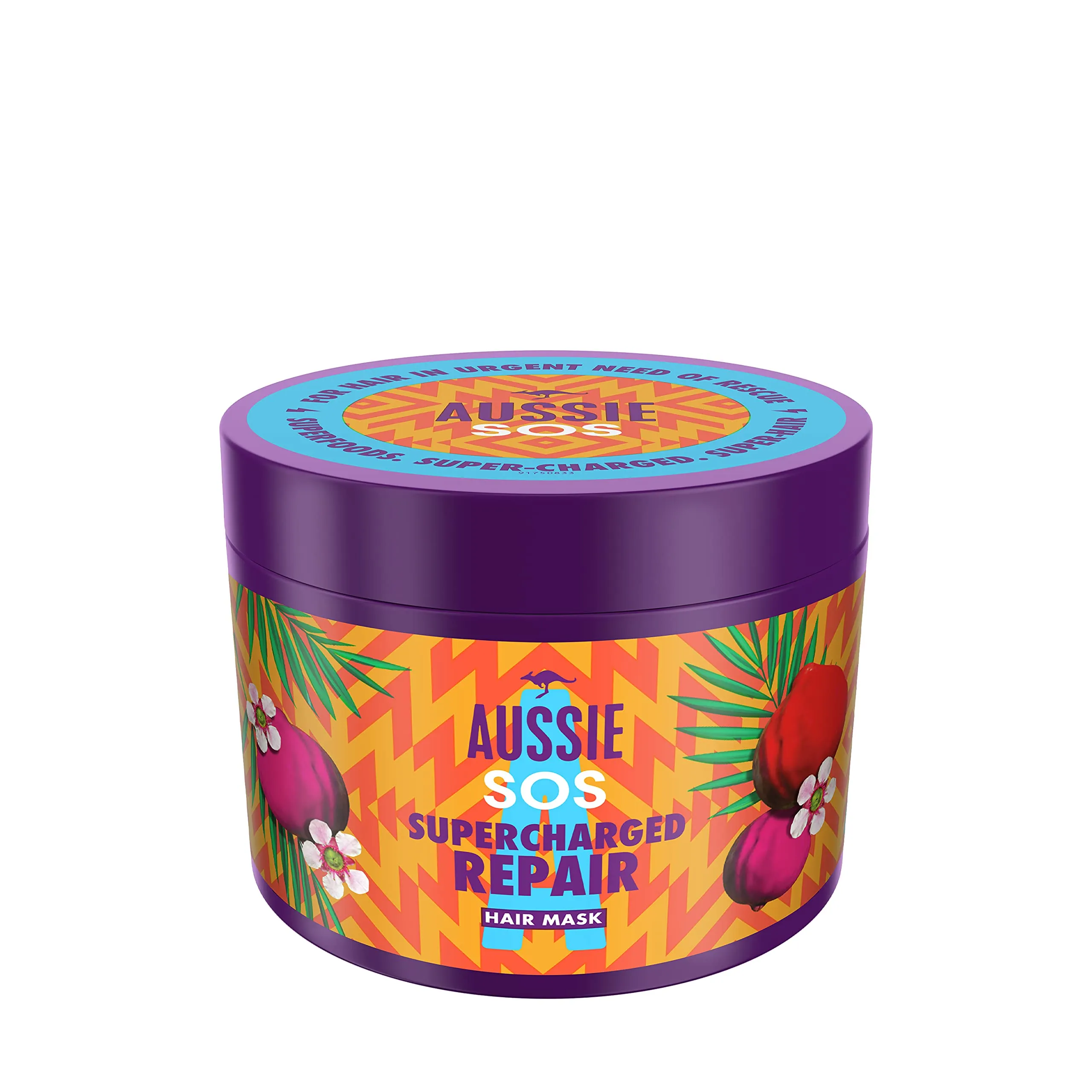 Aussie Repair Hair Mask For Dry Damaged Hair Supports Hair Growth, SOS Vegan Hair Mask With Australian Jojoba Seed Oil, Hair Repair Treatment For Hair In Urgent Need Of Rescue, 450 ml