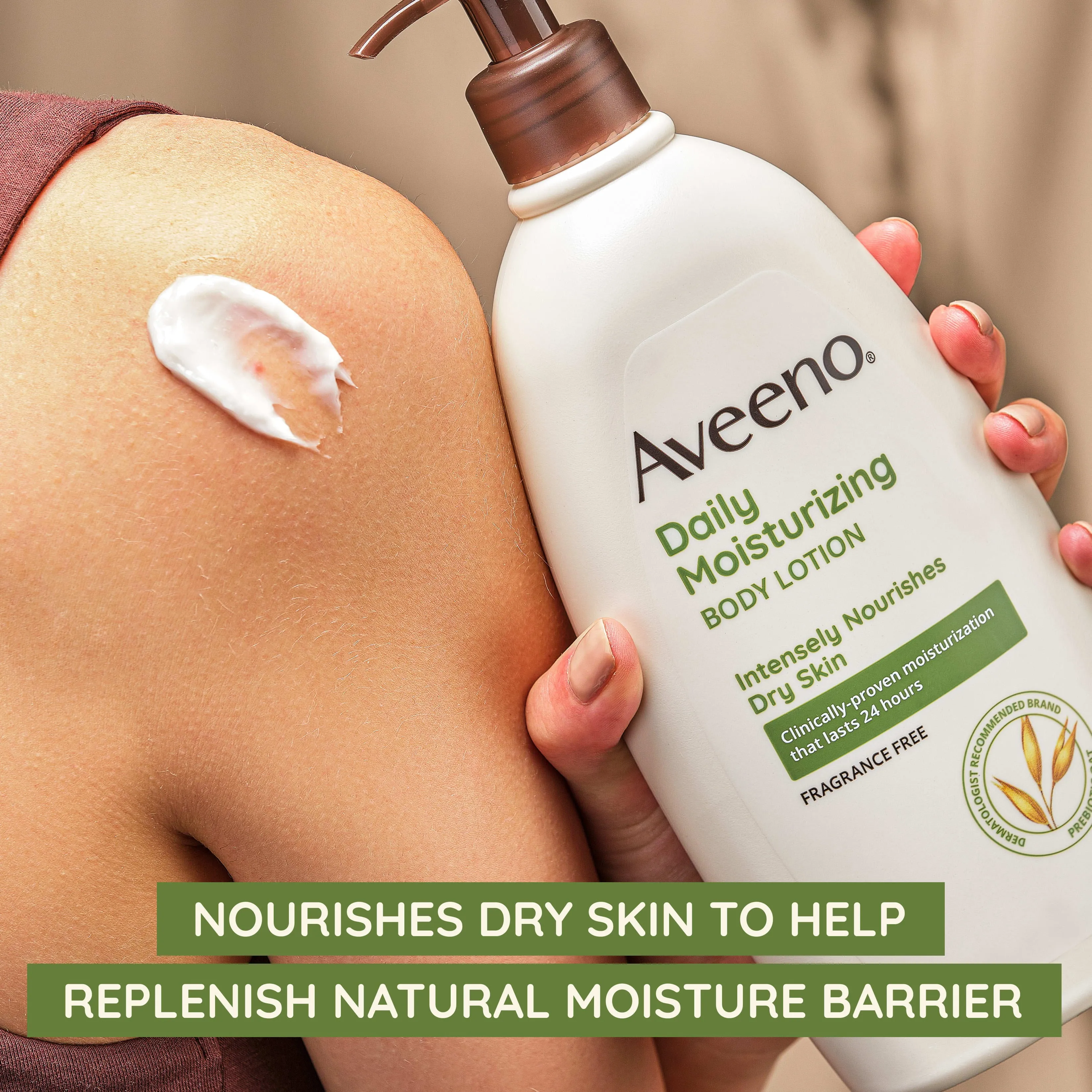 Aveeno Daily Moisturizing Lotion with Oat for Dry Skin, 18 fl. oz