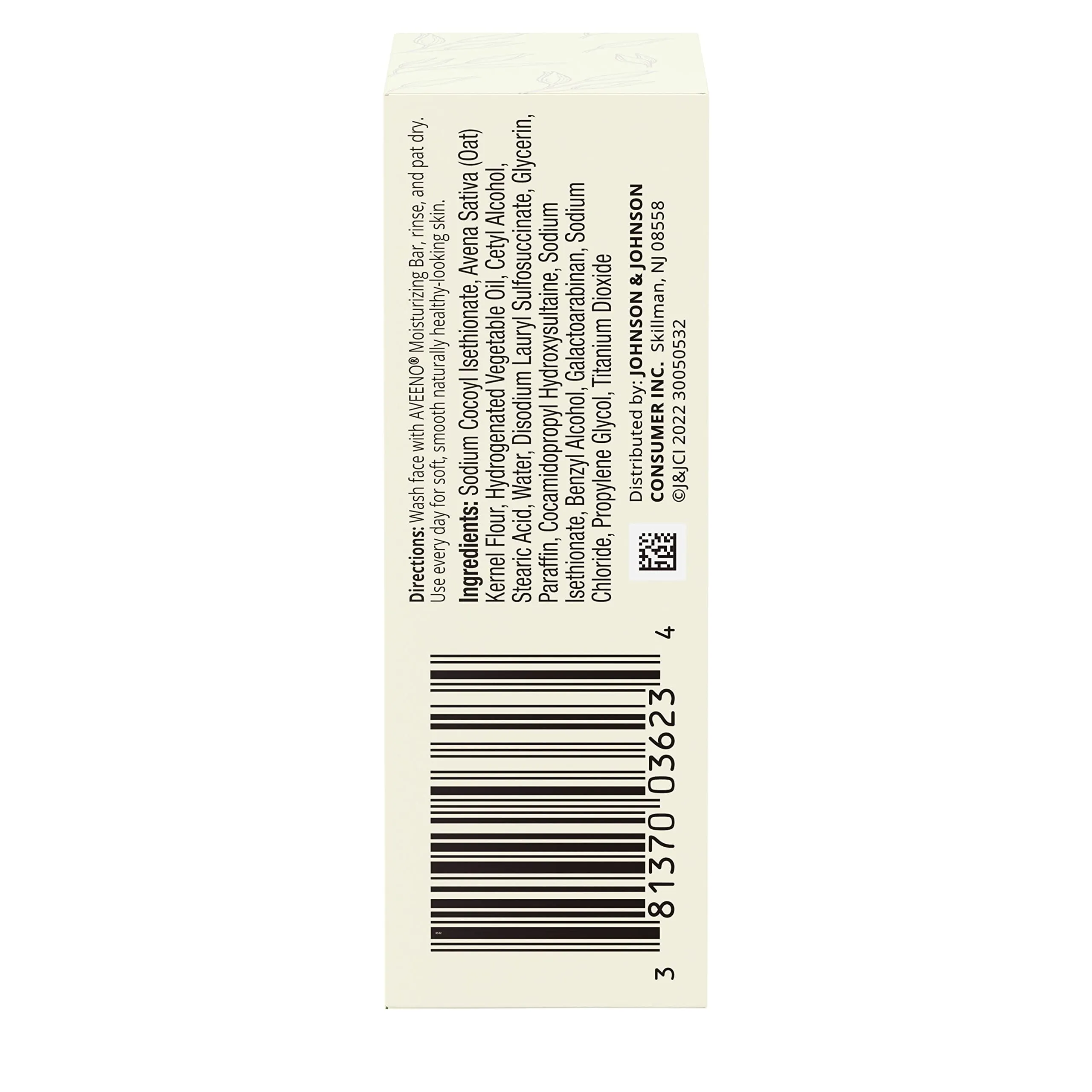 Aveeno Gentle Moisturizing Face Cleansing Bar, Daily Facial Cleanser Bar with Nourishing Oat for Dry Skin, Gently Cleanses & Soothes Skin, Non-Comedogenic & Fragrance-Free, 3.5 oz (Pack Of 8)